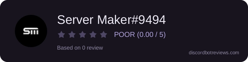 Rating widget preview for Server Maker#9494