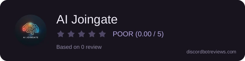 Rating widget preview for AI Joingate