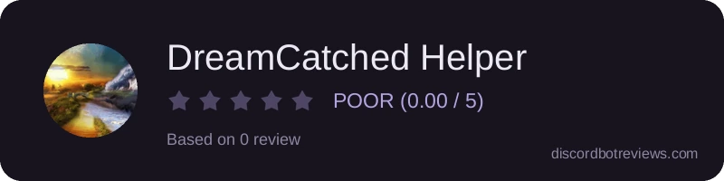 Rating widget preview for DreamCatched Helper