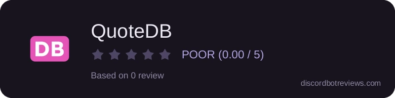 Rating widget preview for QuoteDB