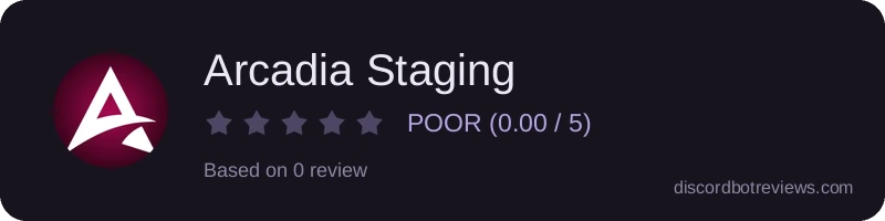 Rating widget preview for Arcadia Staging