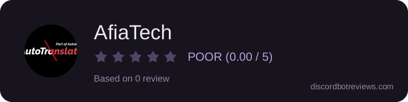Rating widget preview for AfiaTech