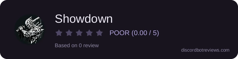 Rating widget preview for Showdown