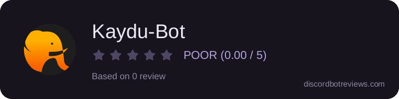 Rating widget preview for Kaydu-Bot