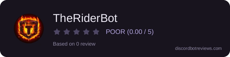 Rating widget preview for TheRiderBot