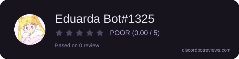 Rating widget preview for Eduarda Bot#1325