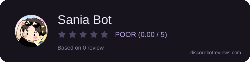 Rating widget preview for Sania Bot
