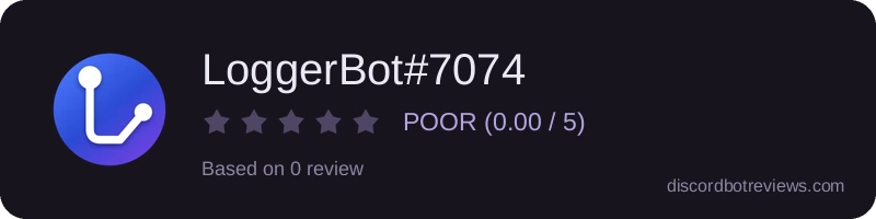 Rating widget preview for LoggerBot#7074