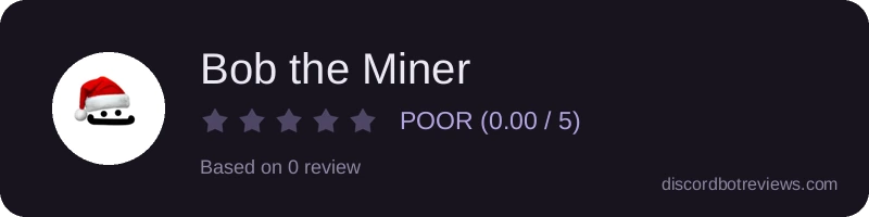 Rating widget preview for Bob the Miner