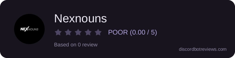 Rating widget preview for Nexnouns
