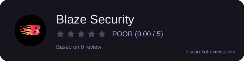 Rating widget preview for Blaze Security