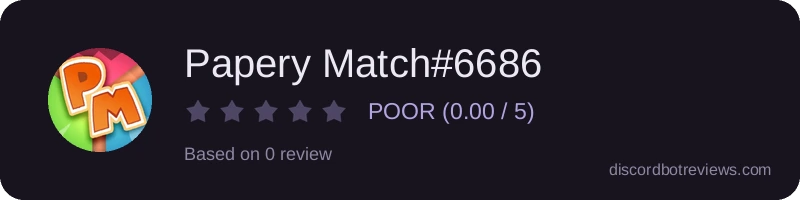 Rating widget preview for Papery Match#6686