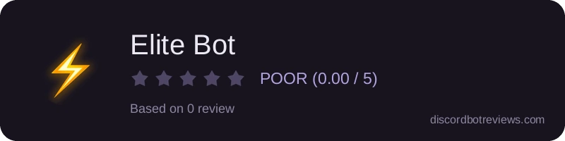 Rating widget preview for Elite Bot