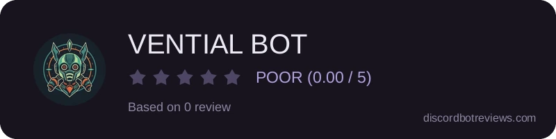 Rating widget preview for VENTIAL BOT