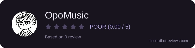 Rating widget preview for OpoMusic