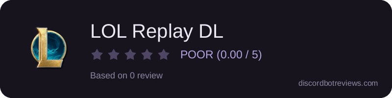 Rating widget preview for LOL Replay DL