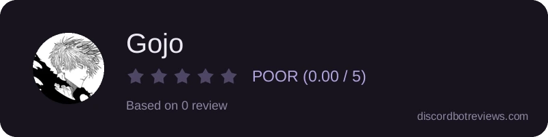 Rating widget preview for Gojo