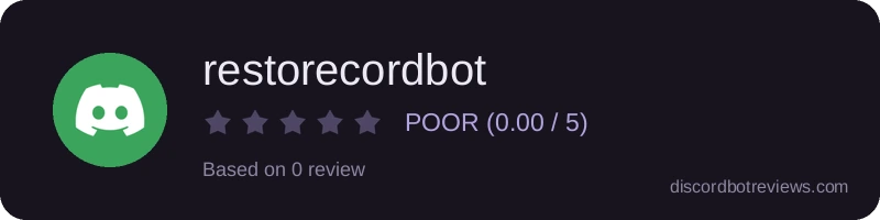 Rating widget preview for restorecordbot