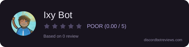 Rating widget preview for Ixy Bot