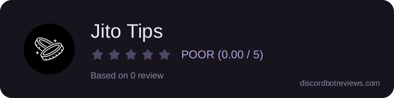 Rating widget preview for Jito Tips