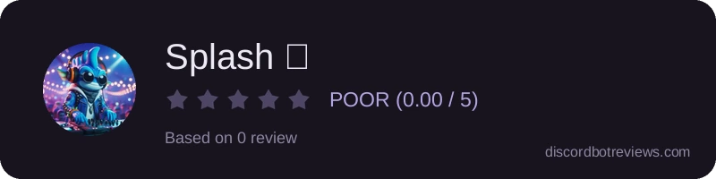 Rating widget preview for Splash ツ