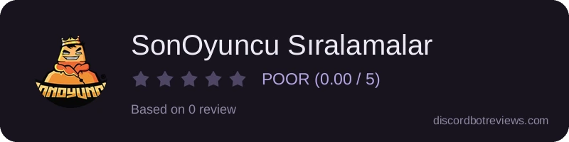 Rating widget preview for SonOyuncu Sıralamalar