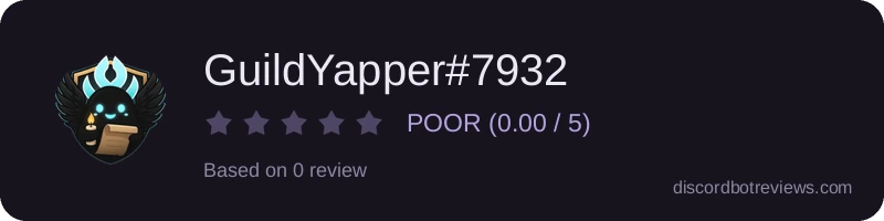 Rating widget preview for GuildYapper#7932