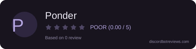 Rating widget preview for Ponder