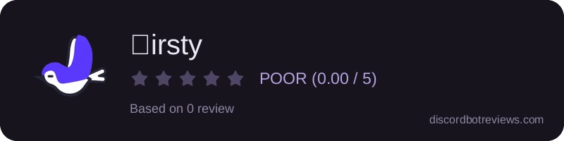 Rating widget preview for 𝐹irsty