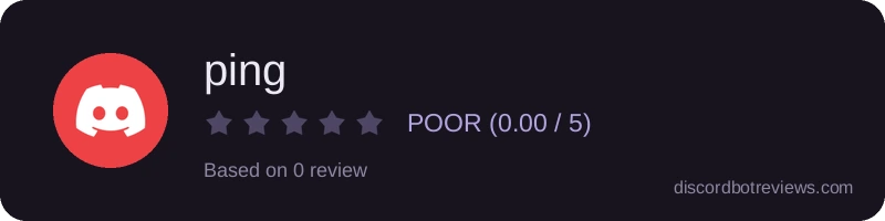 Rating widget preview for ping