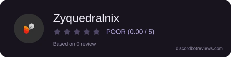 Rating widget preview for Zyquedralnix