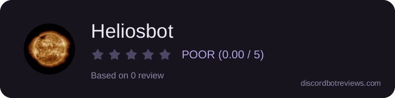 Rating widget preview for Heliosbot