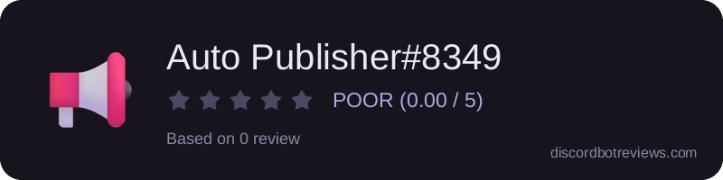 Rating widget preview for Auto Publisher#8349