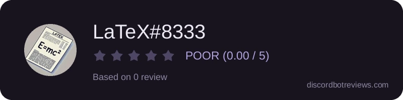 Rating widget preview for LaTeX#8333