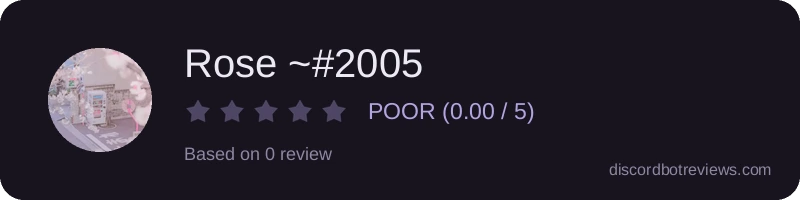 Rating widget preview for Rose ~#2005