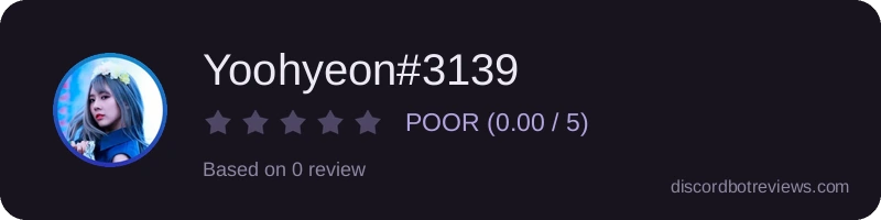 Rating widget preview for Yoohyeon#3139
