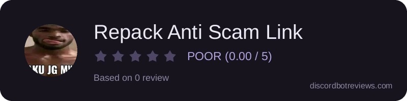 Rating widget preview for Repack Anti Scam Link