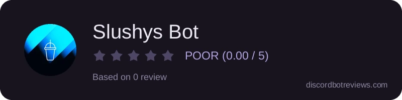 Rating widget preview for Slushys Bot