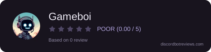 Rating widget preview for Gameboi