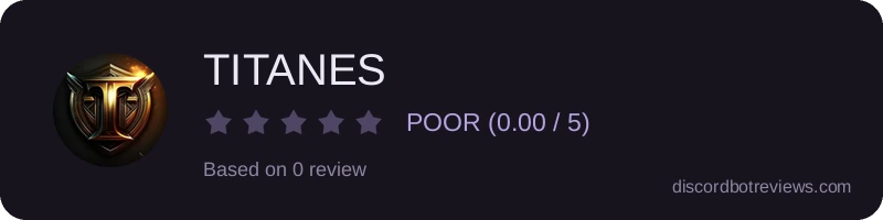 Rating widget preview for TITANES