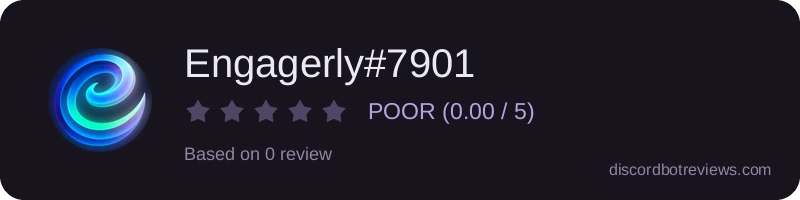 Rating widget preview for Engagerly#7901