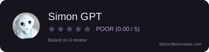 Rating widget preview for Simon GPT