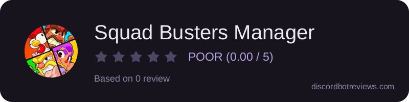 Rating widget preview for Squad Busters Manager