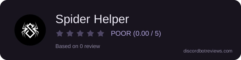 Rating banner for Spider Helper