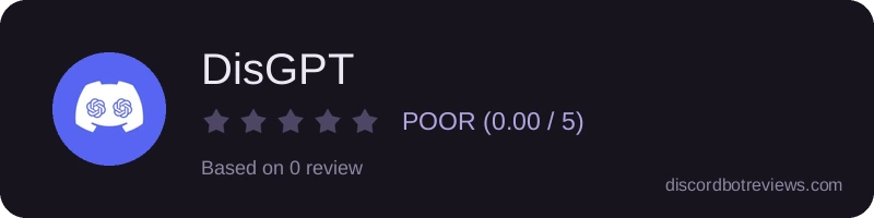 Rating widget preview for DisGPT