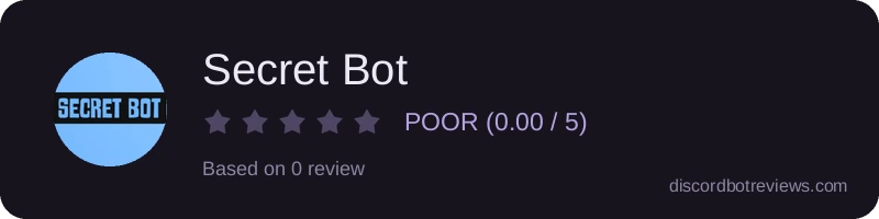 Rating widget preview for Secret Bot