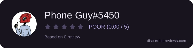 Rating widget preview for Phone Guy#5450
