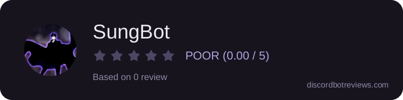 Rating widget preview for SungBot