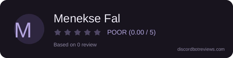 Rating widget preview for Menekse Fal