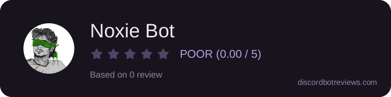 Rating widget preview for Noxie Bot